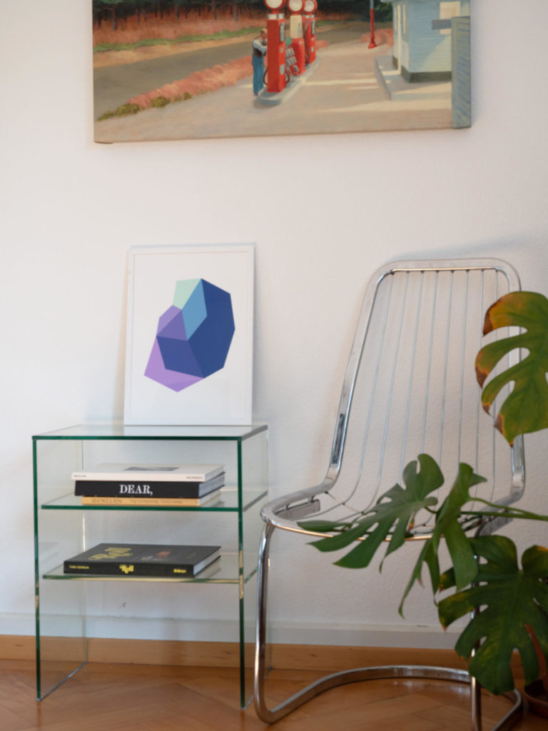 Indigo Fragment im Raum